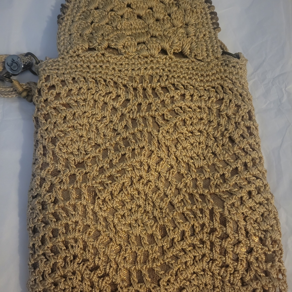 Handcrafted Macrame Sak Crochet Crossbody, Bag Charm, Bohemian Boho-chic - Picture 3 of 13